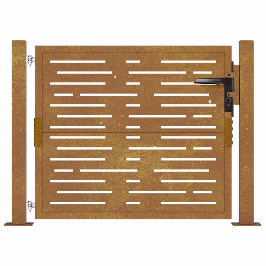 Puutarhaportti 100X75 Cm Corten-Teräs Neliönmuotoinen