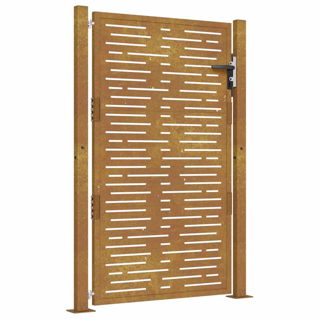 Puutarhaportti 100X125 Cm Corten-Teräs Neliönmuotoinen