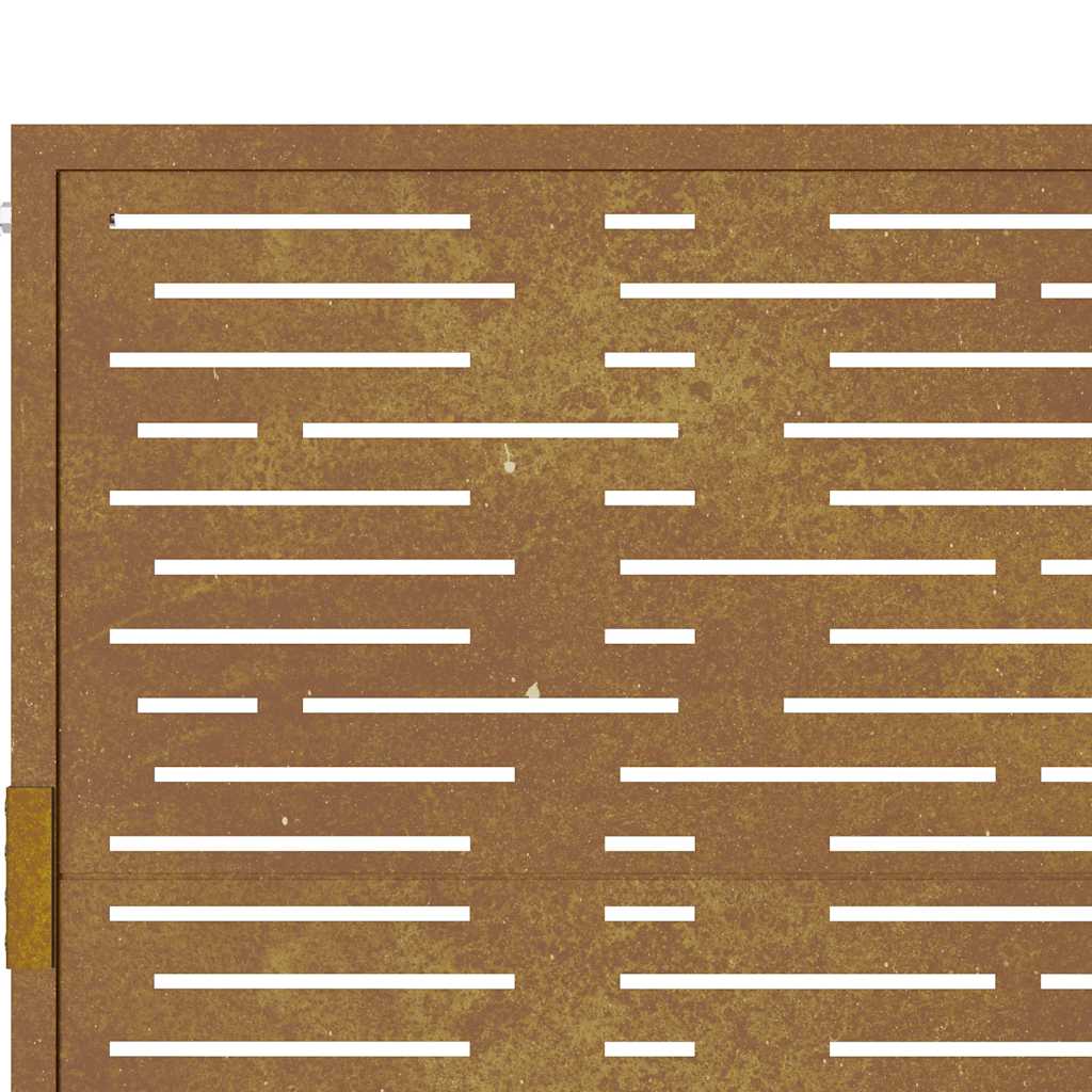 Puutarhaportti 100X125 Cm Corten-Teräs Neliönmuotoinen