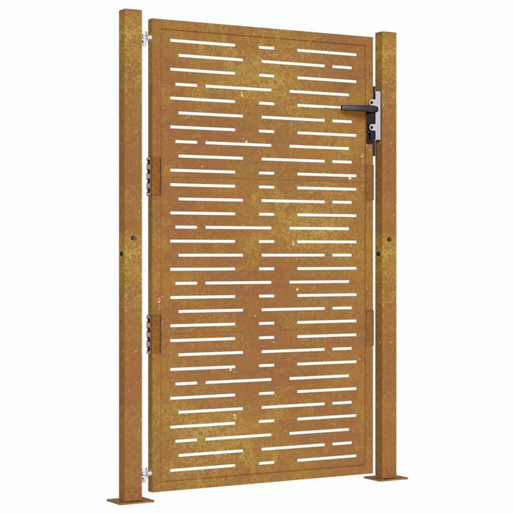 Puutarhaportti 100X150 Cm Corten-Teräs Neliönmuotoinen