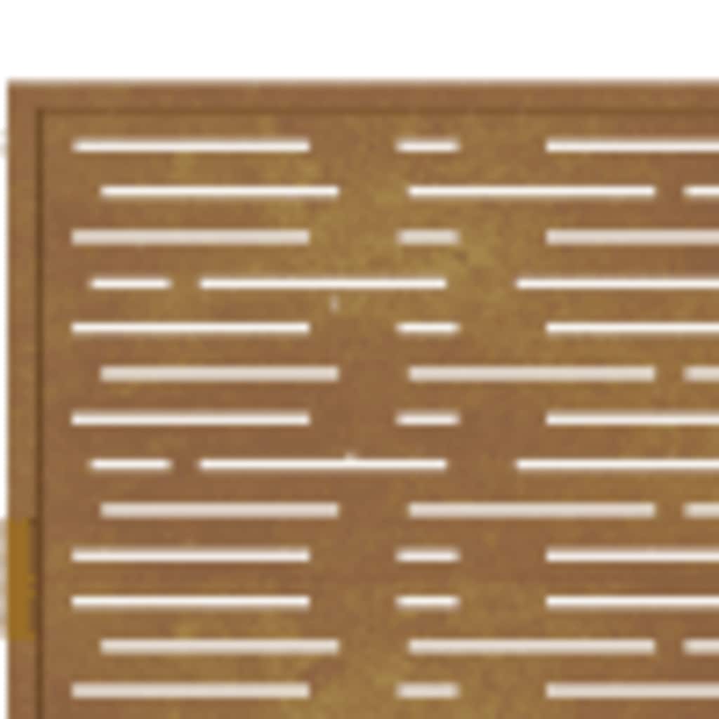 Puutarhaportti 100X200 Cm Corten-Teräs Neliönmuotoinen