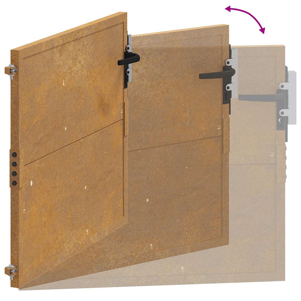 Puutarhaportti 100X100 Cm Corten-Teräs