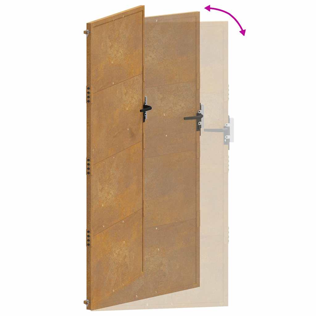 Puutarhaportti 100X175 Cm Corten-Teräs