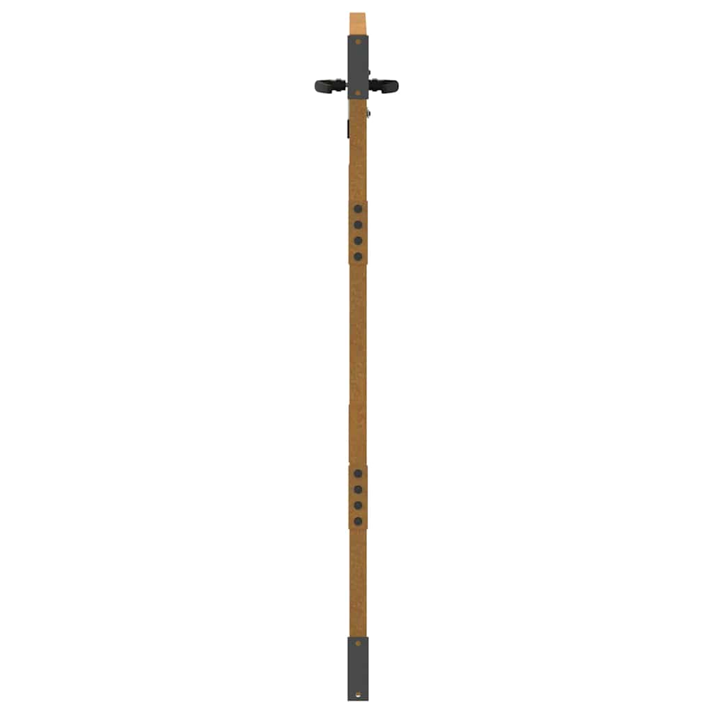 Puutarhaportti 85X150 Cm Corten-Teräs, Puukuvio