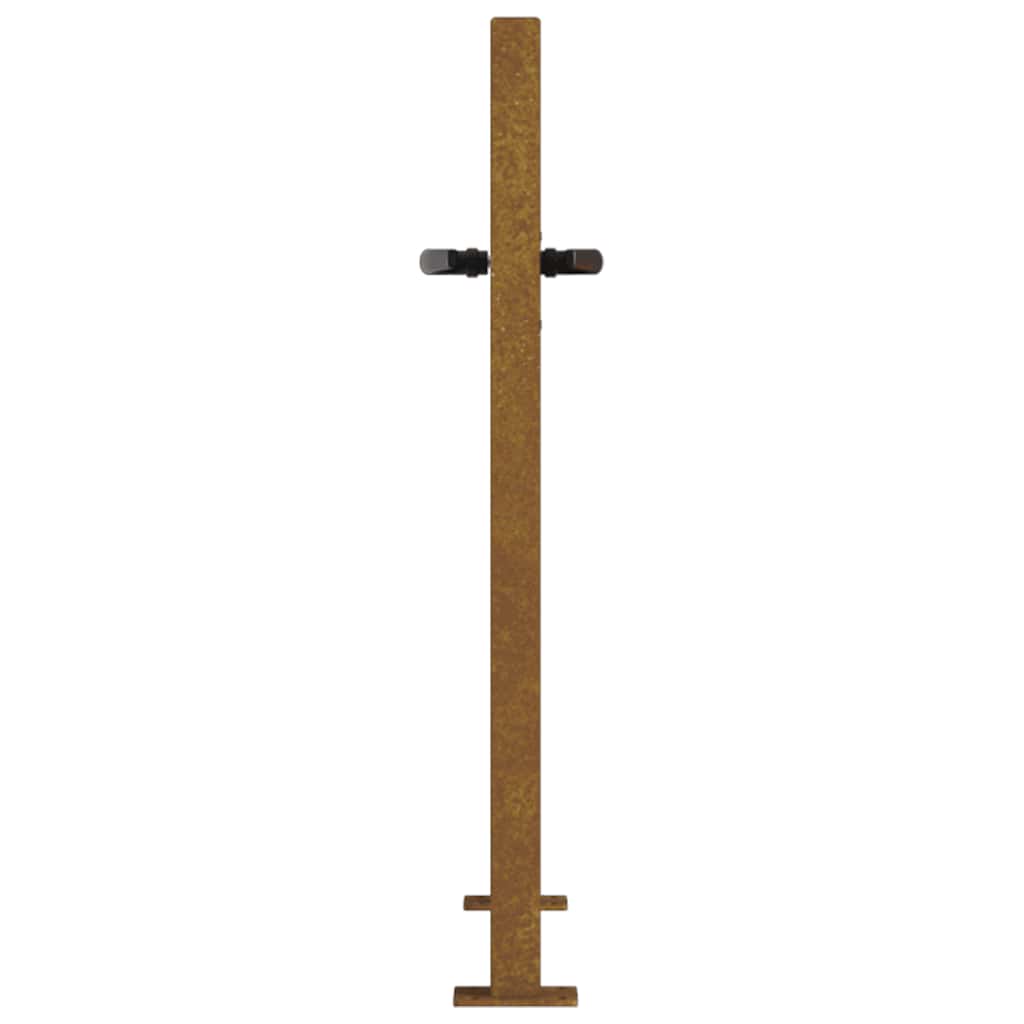Puutarhaportti 100X75 Cm Corten-Teräs, Puukuvio
