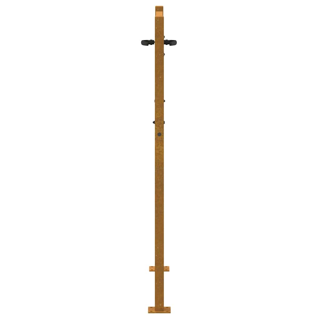Puutarhaportti 100X150 Cm Corten-Teräs, Puukuvio