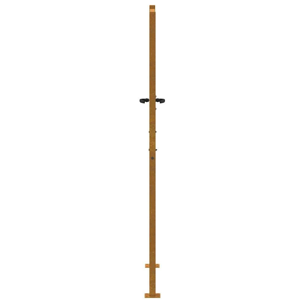 Puutarhaportti 100X175 Cm Corten-Teräs, Puukuvio