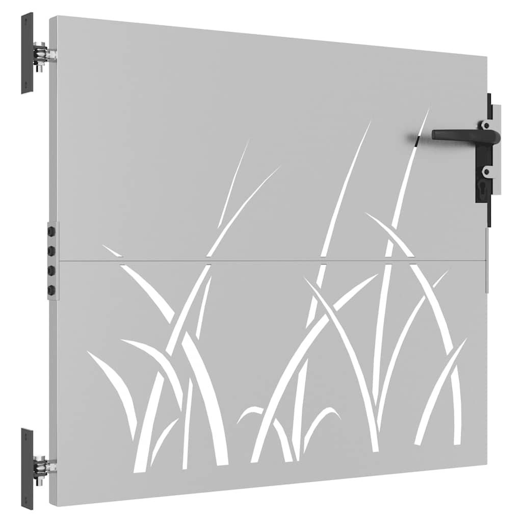 Puutarhaportti 85X75 Cm Corten-Teräs Ruohokuvio