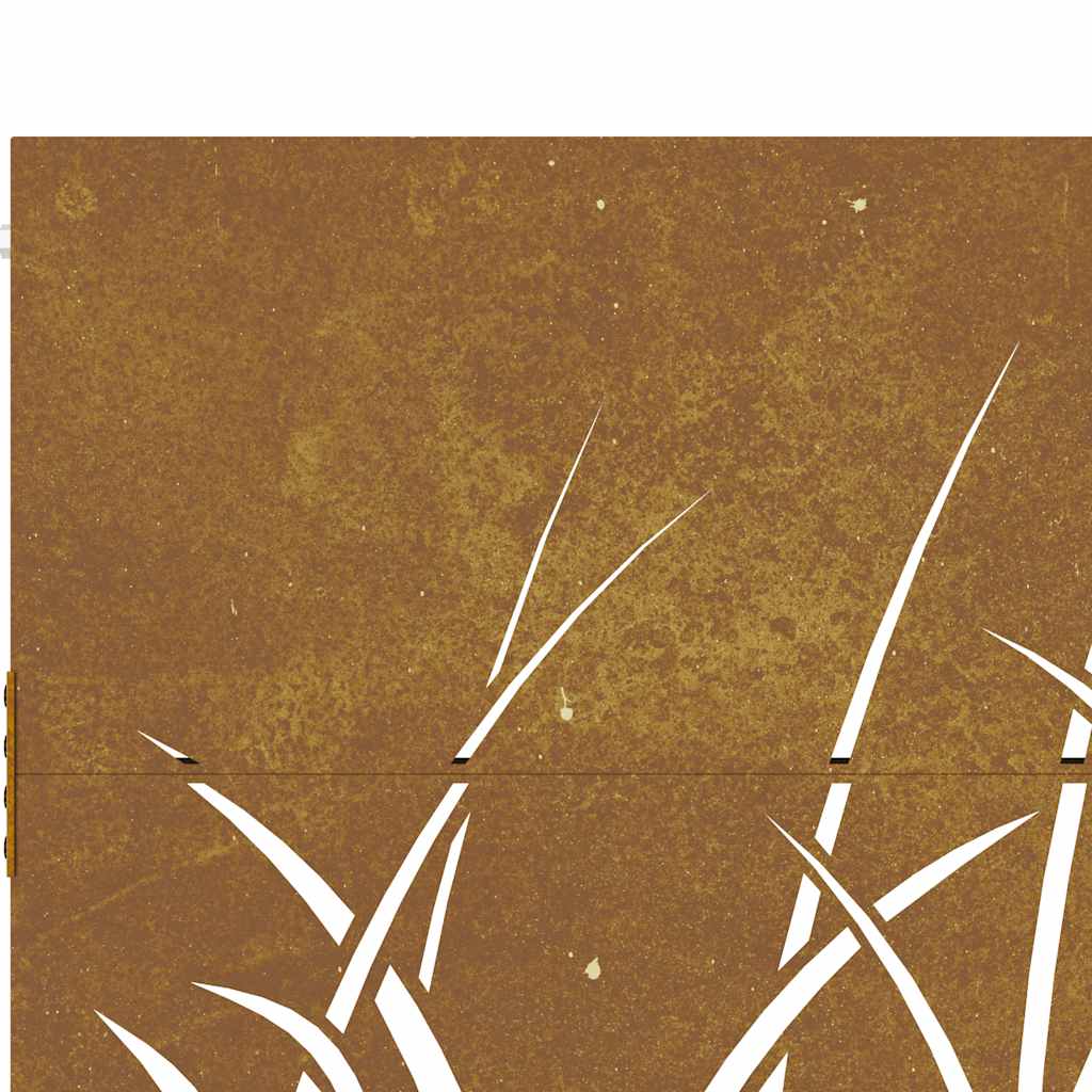 Puutarhaportti 85X75 Cm Corten-Teräs Ruohokuvio