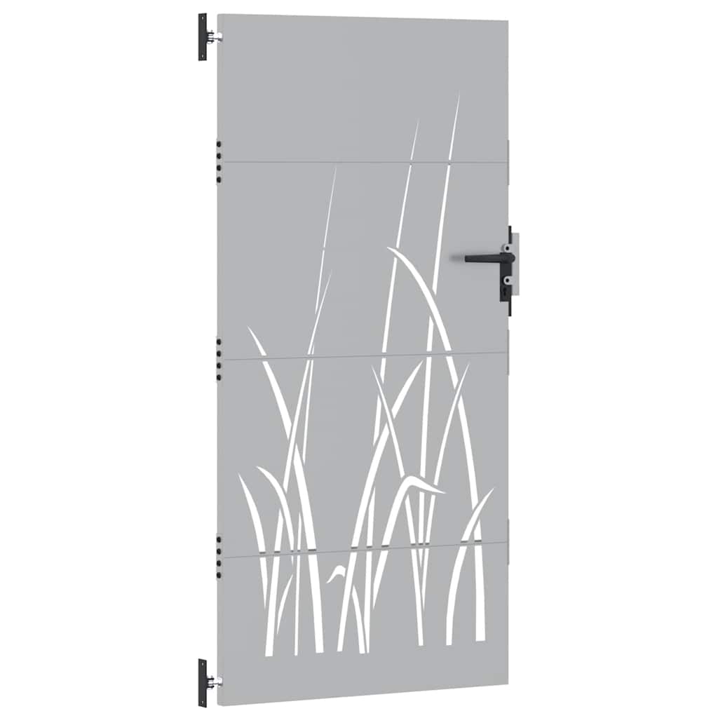 Puutarhaportti 85X175 Cm Corten-Teräs Ruohokuvio