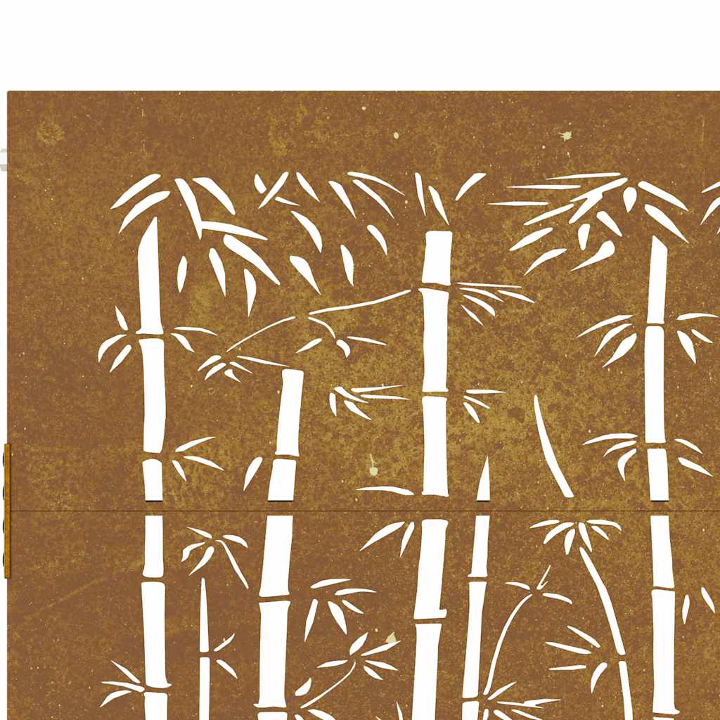 Puutarhaportti 100X75 Cm Corten-Teräs Bambukuvio