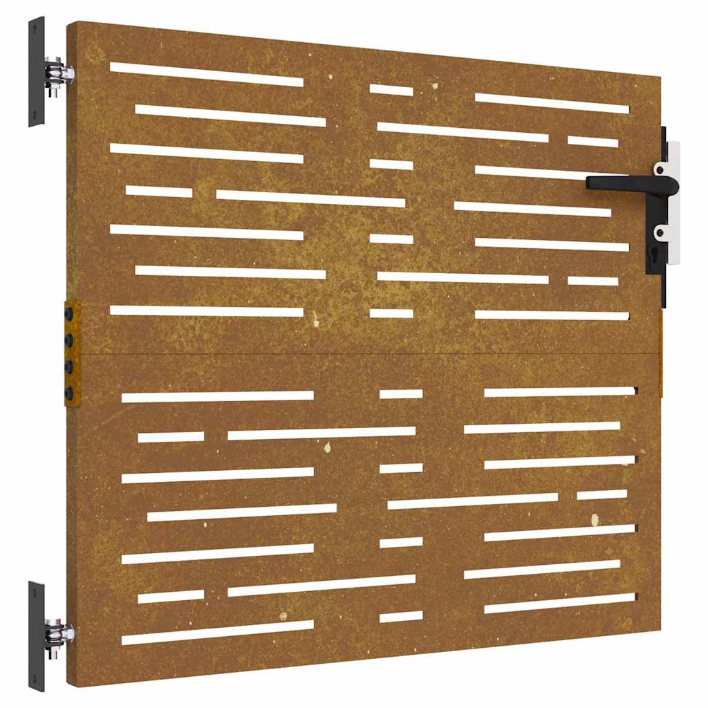 Puutarhaportti 85X100 Cm Corten-Teräs Neliönmuotoinen