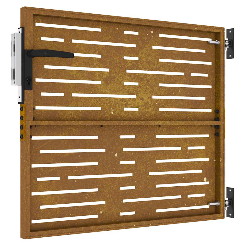 Puutarhaportti 85X100 Cm Corten-Teräs Neliönmuotoinen