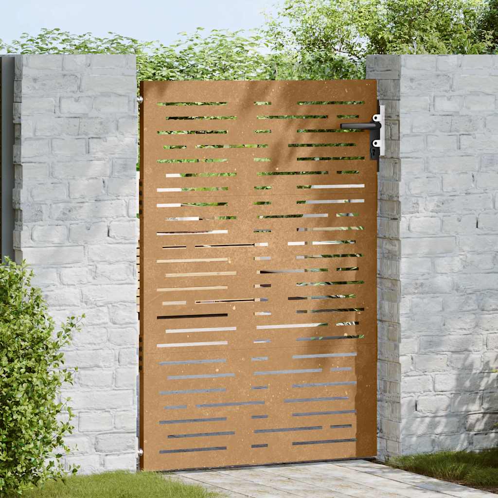 Puutarhaportti 85X125 Cm Corten-Teräs Neliönmuotoinen