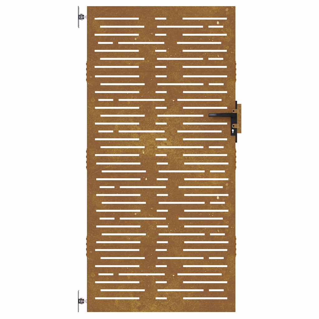 Puutarhaportti 85X175 Cm Corten-Teräs Neliönmuotoinen