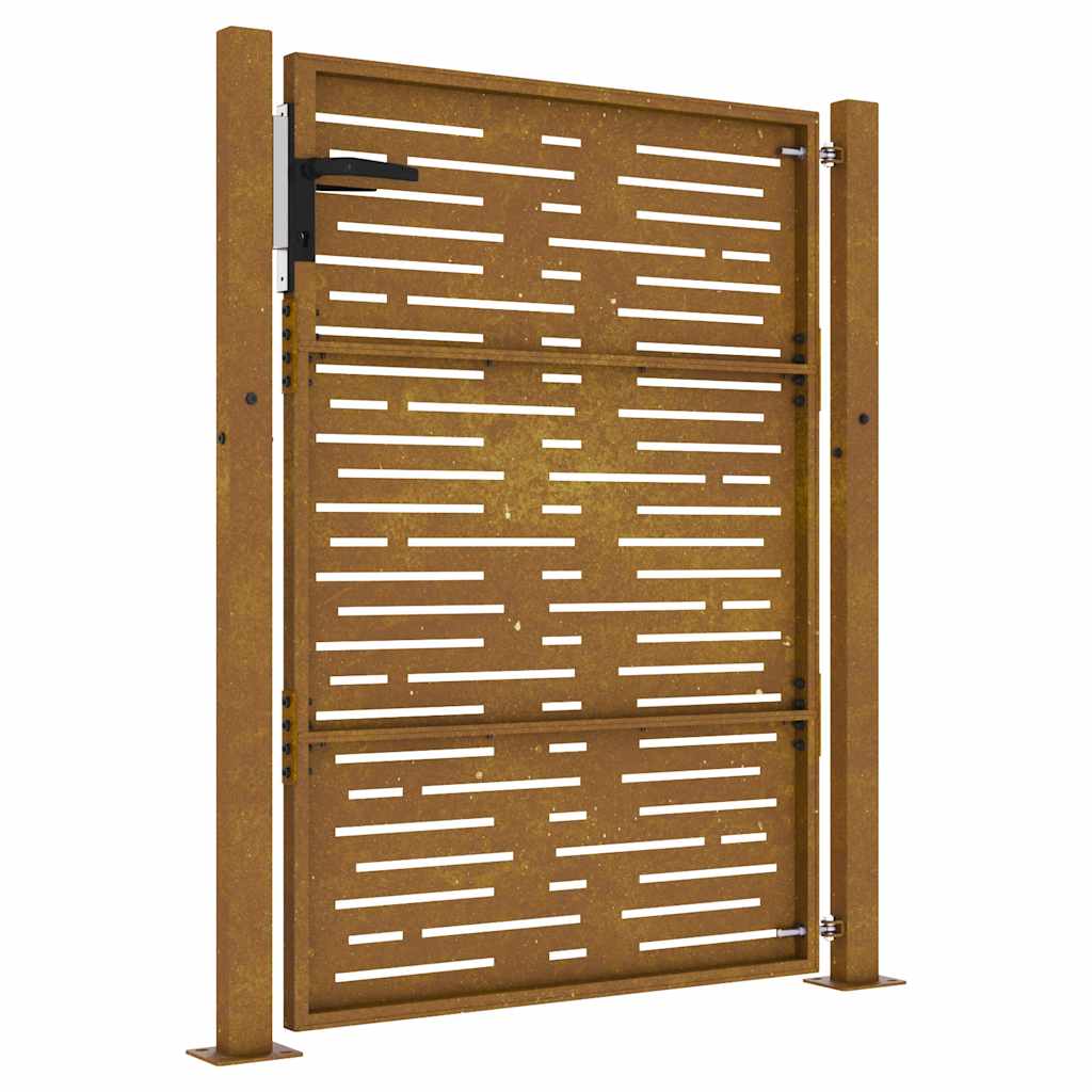 Puutarhaportti 100X150 Cm Corten-Teräs Neliönmuotoinen
