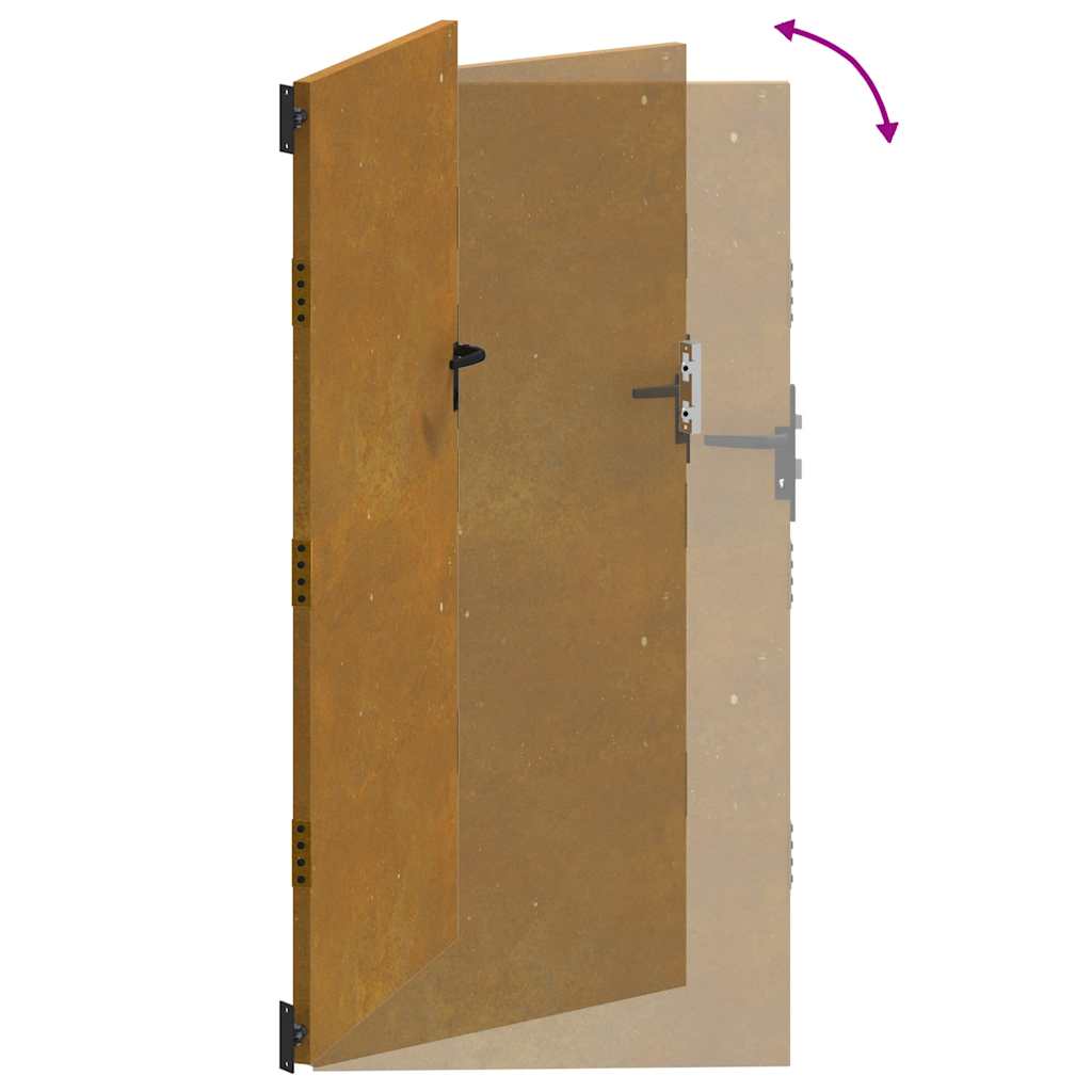 Puutarhaportti 85X200 Cm Corten-Teräs