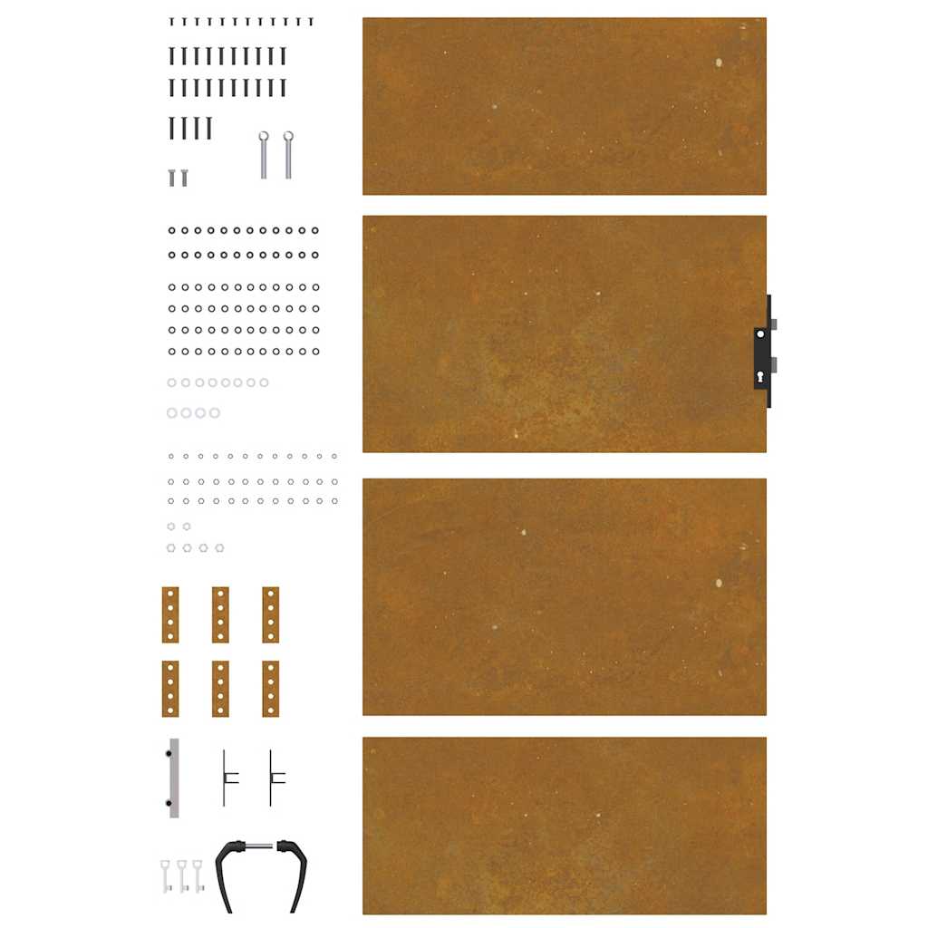 Puutarhaportti 85X200 Cm Corten-Teräs