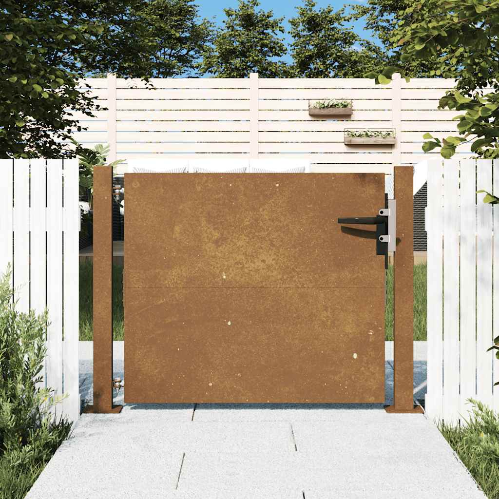 Puutarhaportti 100X75 Cm Corten-Teräs