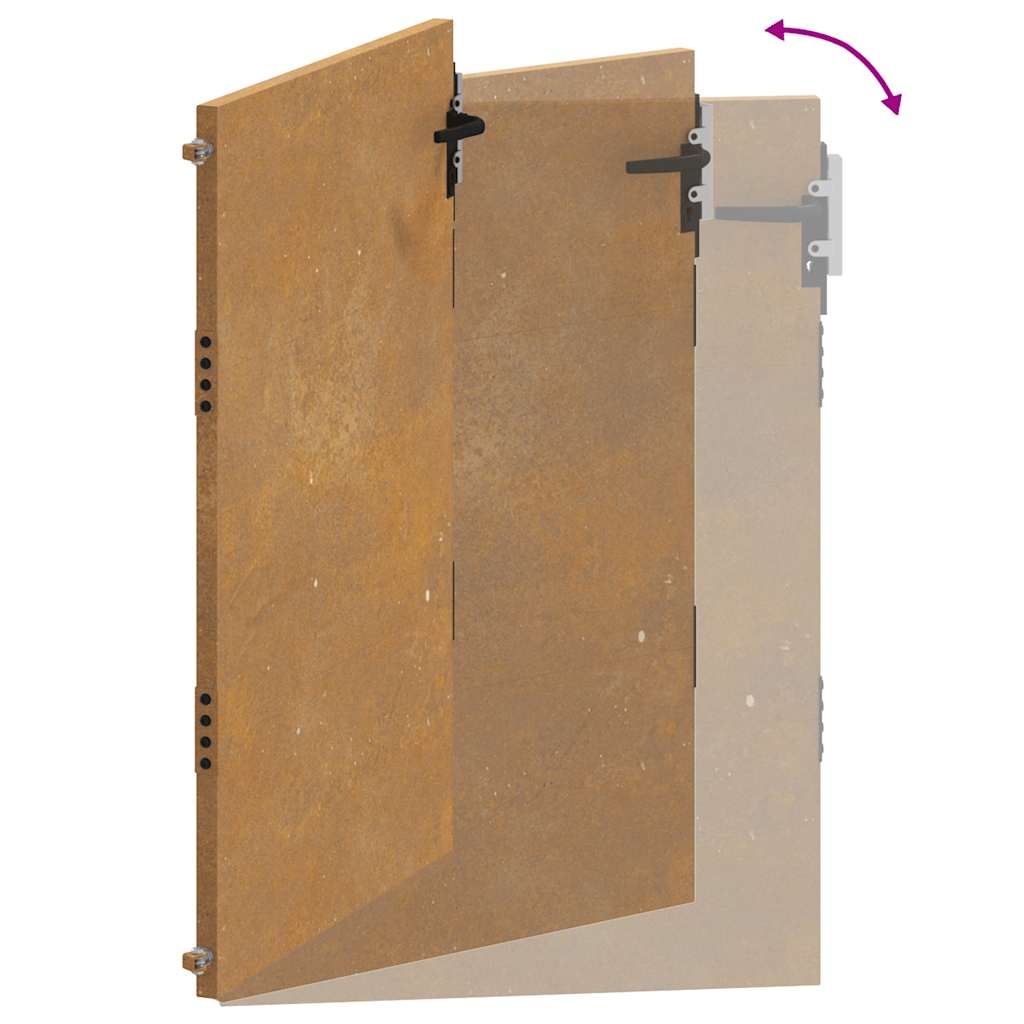 Puutarhaportti 100X150 Cm Corten-Teräs