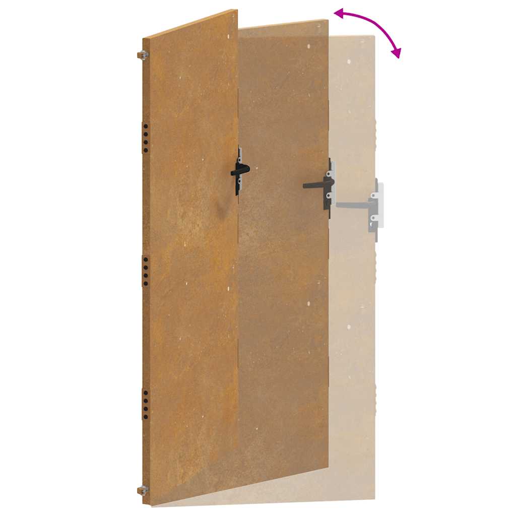 Puutarhaportti 100X175 Cm Corten-Teräs