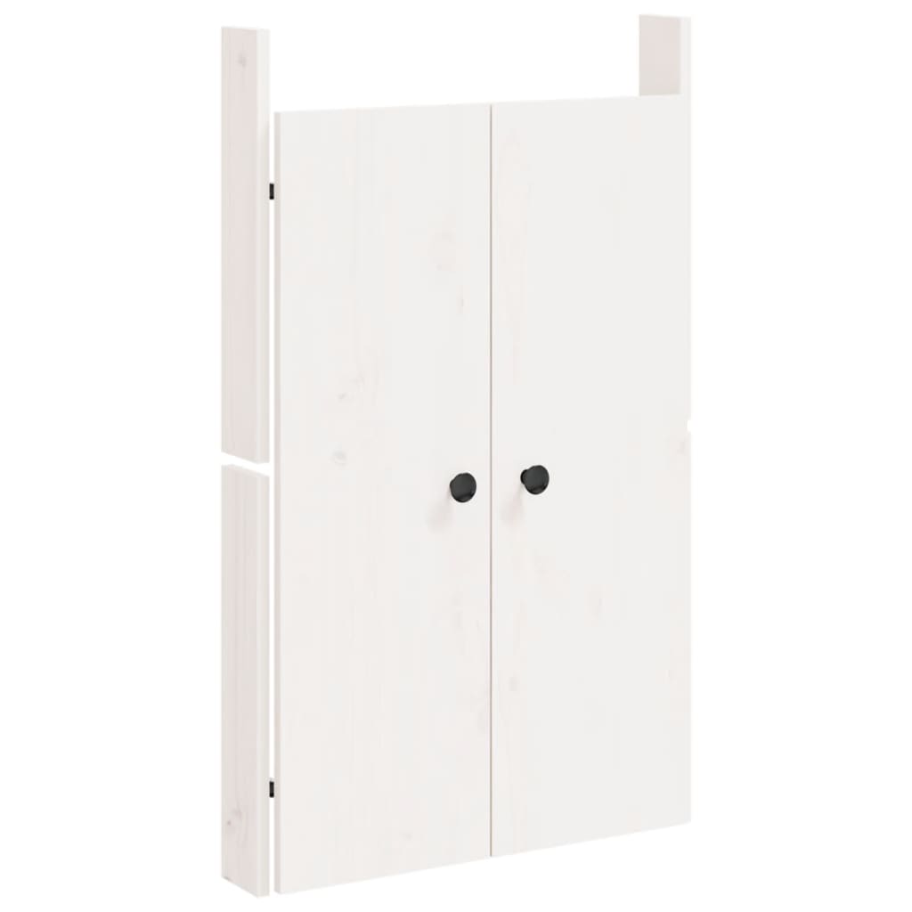 Ulkokeittiökaapin Ovet Meppel 2 Kpl Valkoinen 50X9X82 Cm Täysi Mänty