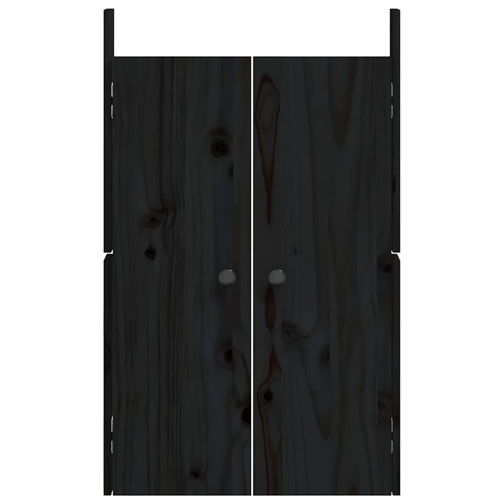 Ulkokeittiökaapin Ovet Meppel Musta 50X9X82 Cm Täysi Mänty