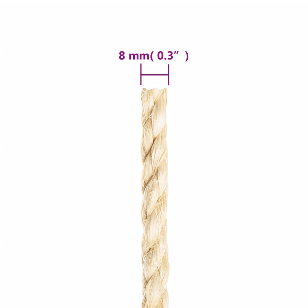 Köysi 100% Sisal 8 Mm 50 M