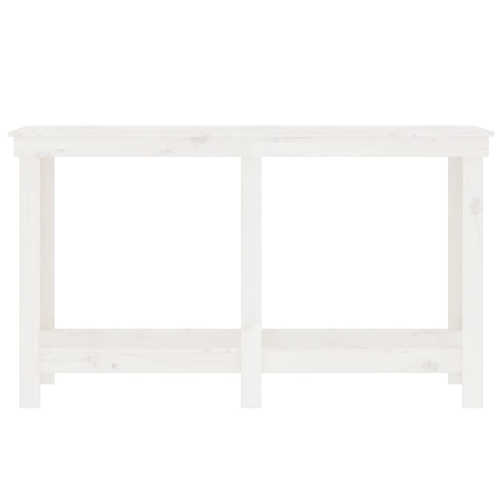 Työpenkki Valkoinen 140X50X80 Cm Täysi Mänty