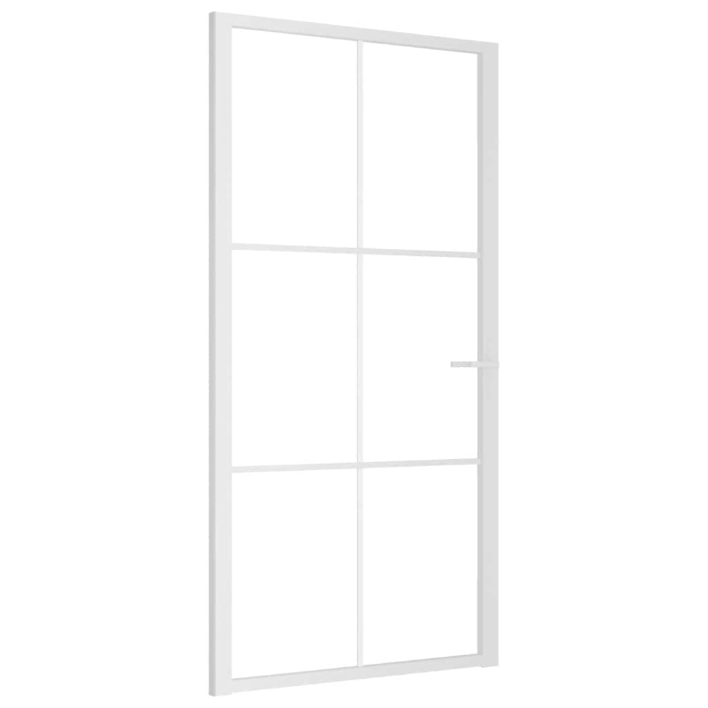 Sisäovi 102,5X201,5 Cm Valkoinen Esg-Lasi Ja Alumiini