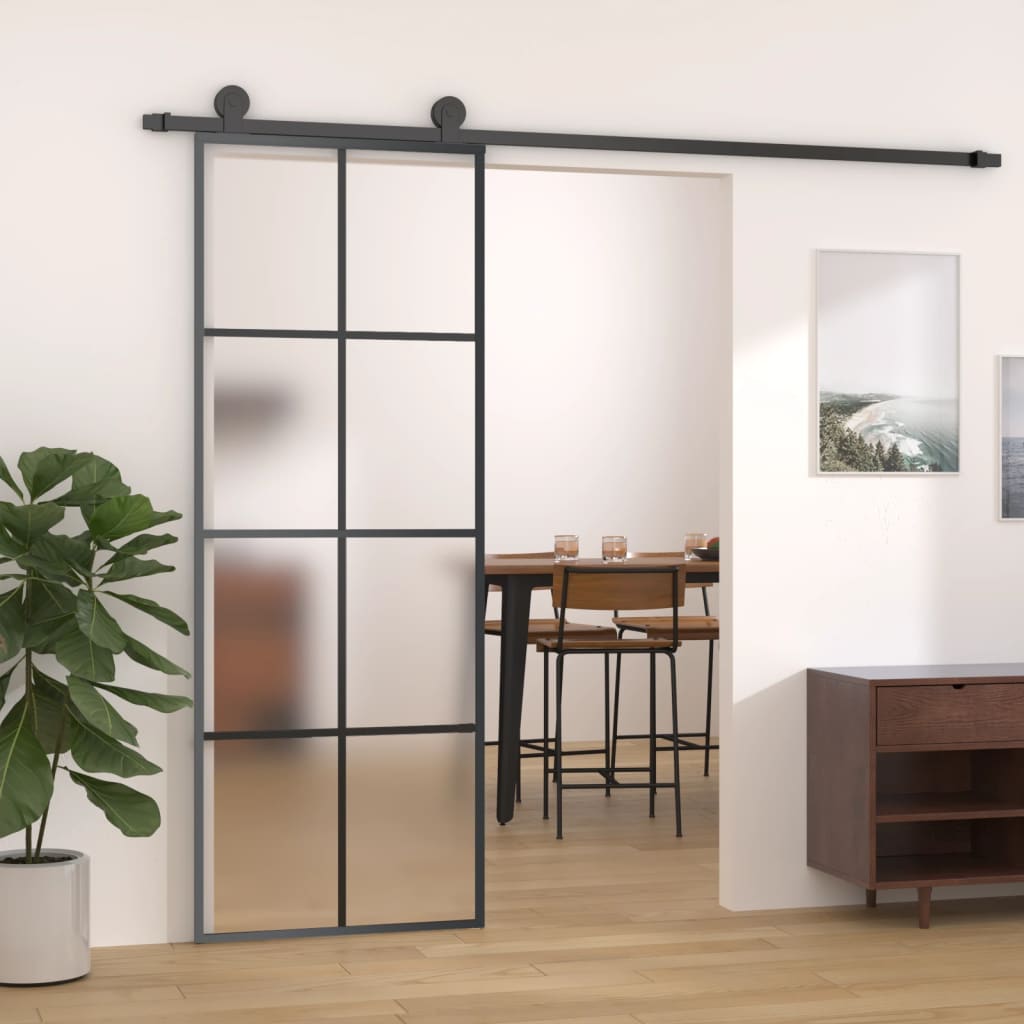 Liukuovi Asennustarvikkeilla 76X205 Cm Esg Lasi Ja Alumiini