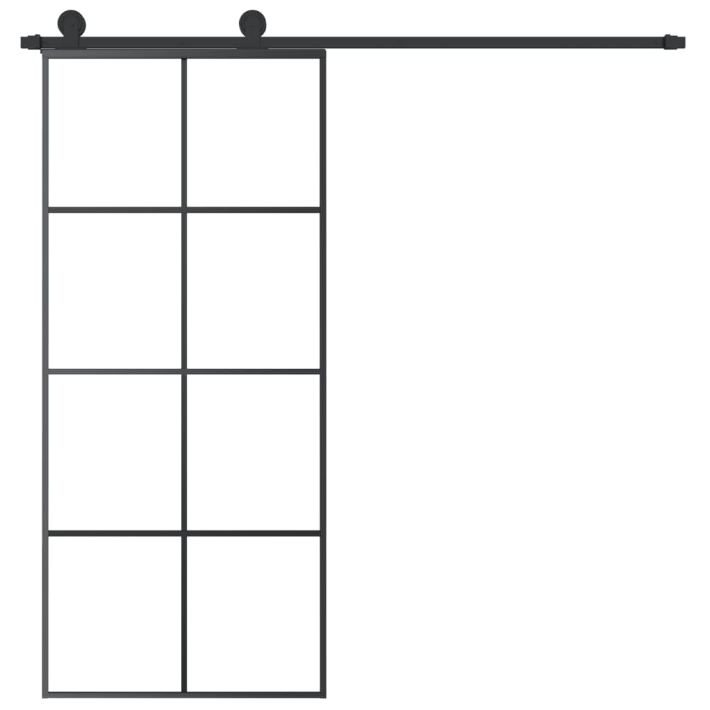 Liukuovi Asennustarvikkeilla 90X205 Cm Esg Lasi Ja Alumiini