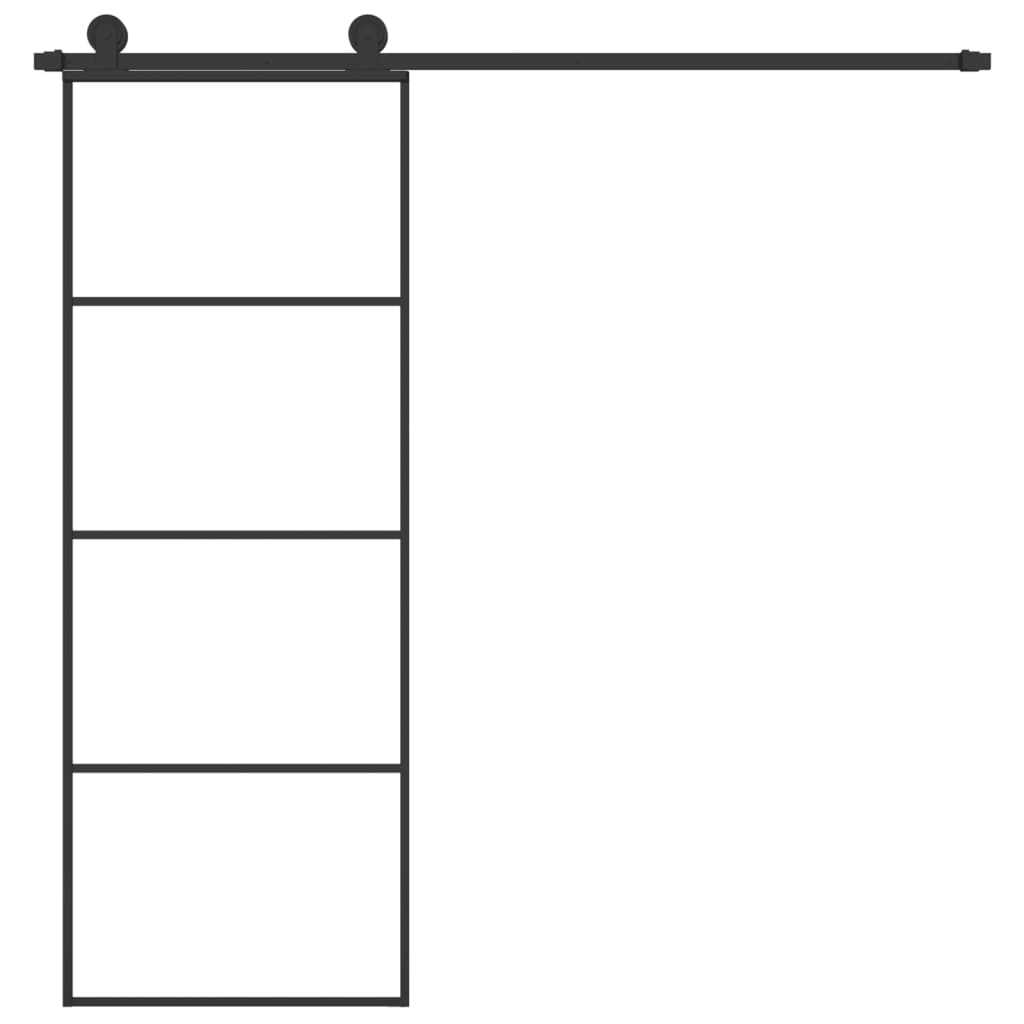 Liukuovi Asennustarvikkeilla 76X205 Cm Esg Lasi Ja Alumiini