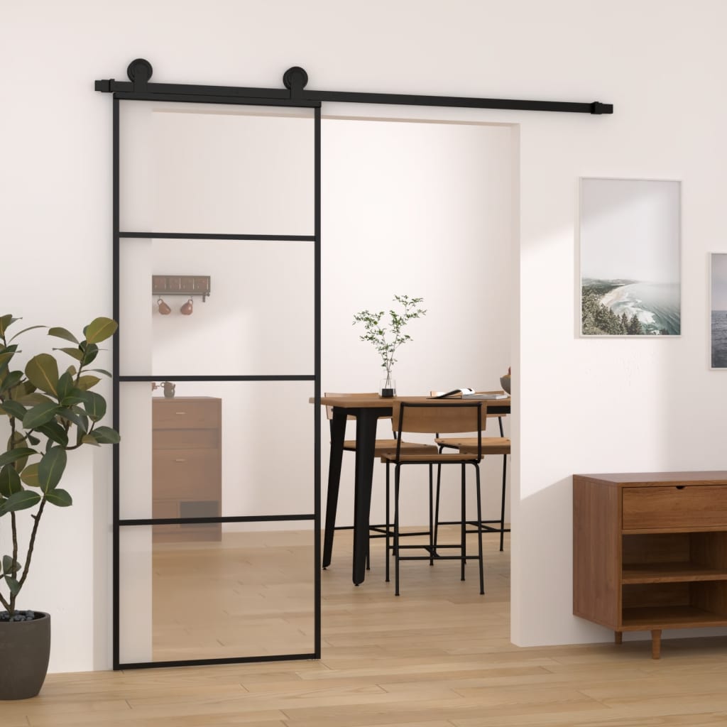 Liukuovi Asennustarvikkeilla 76X205 Cm Esg Lasi Ja Alumiini