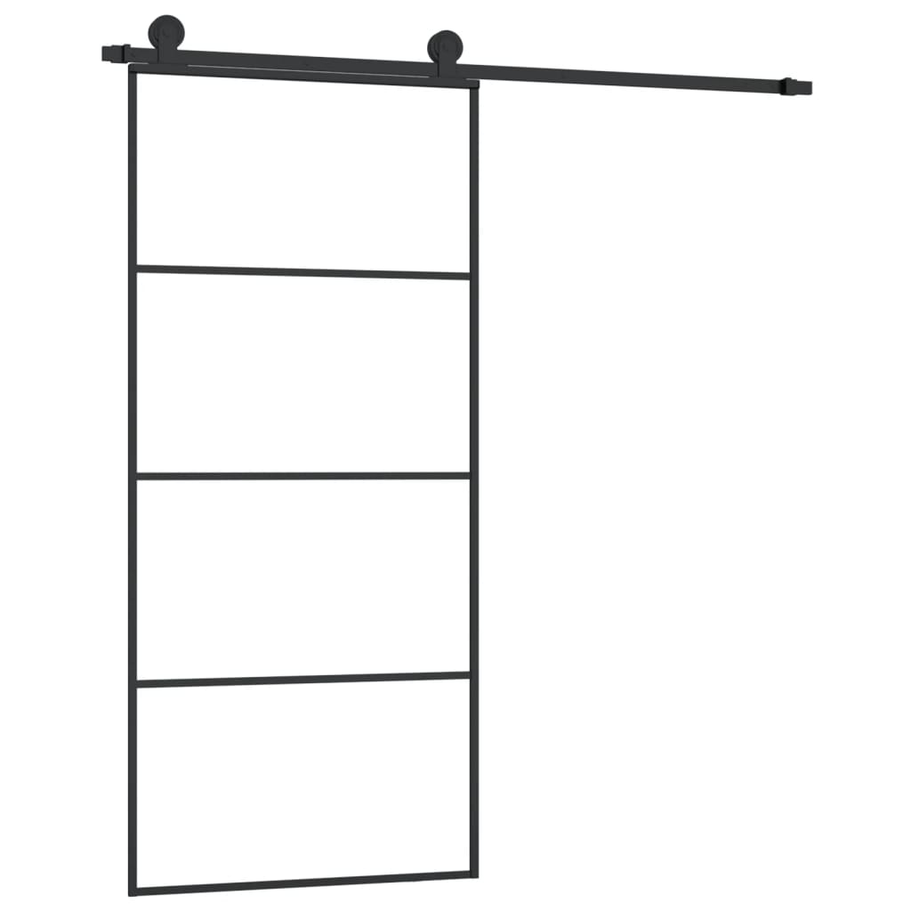Liukuovi Asennustarvikkeilla 90X205 Cm Esg Lasi Ja Alumiini