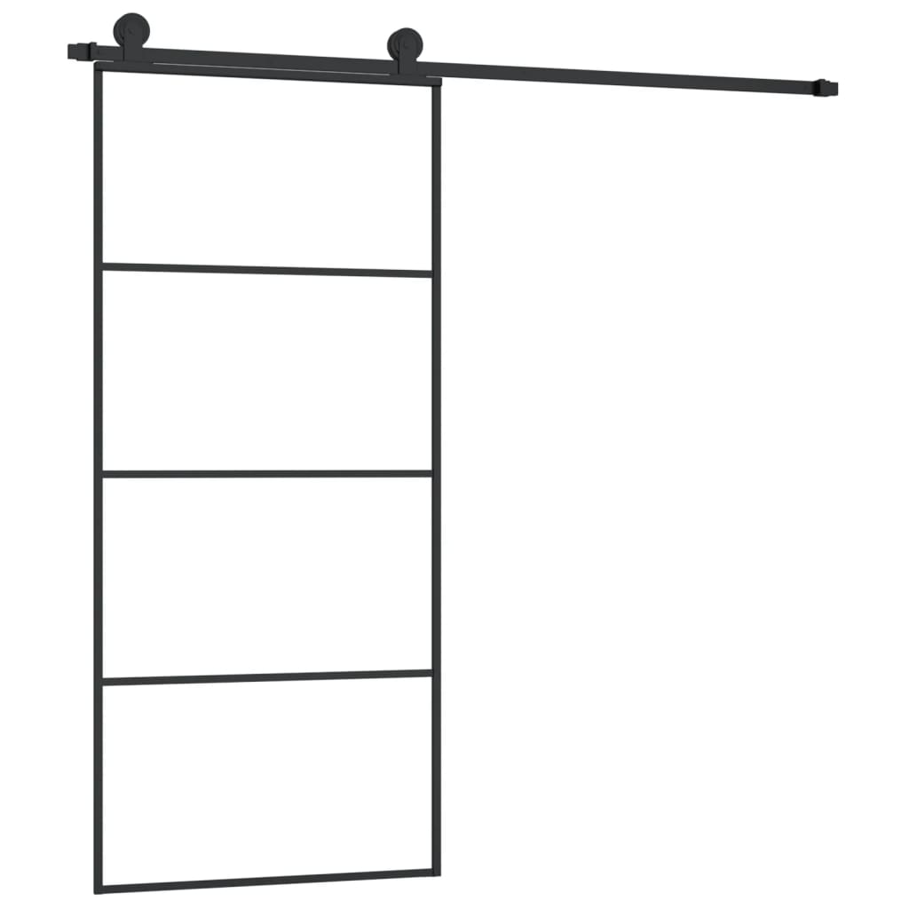 Liukuovi Asennustarvikkeilla 90X205 Cm Esg Lasi Ja Alumiini