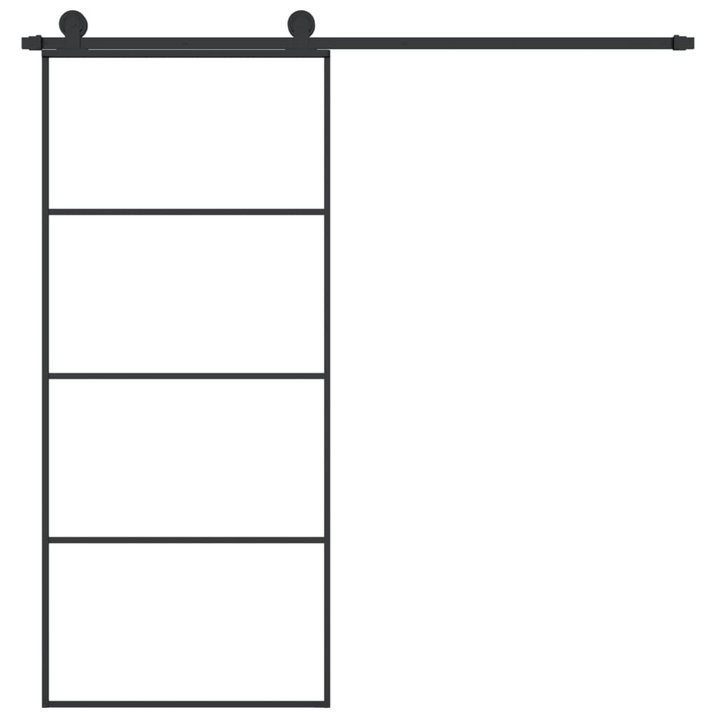 Liukuovi Asennustarvikkeilla 90X205 Cm Esg Lasi Ja Alumiini