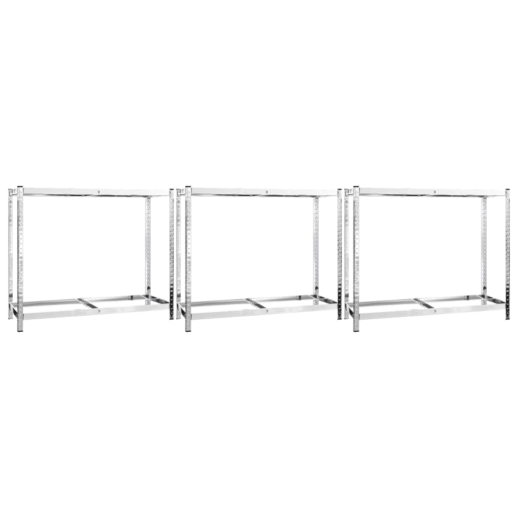 2-Tasoinen Rengasteline 3 Kpl Hopea 110X40X110 Cm Teräs