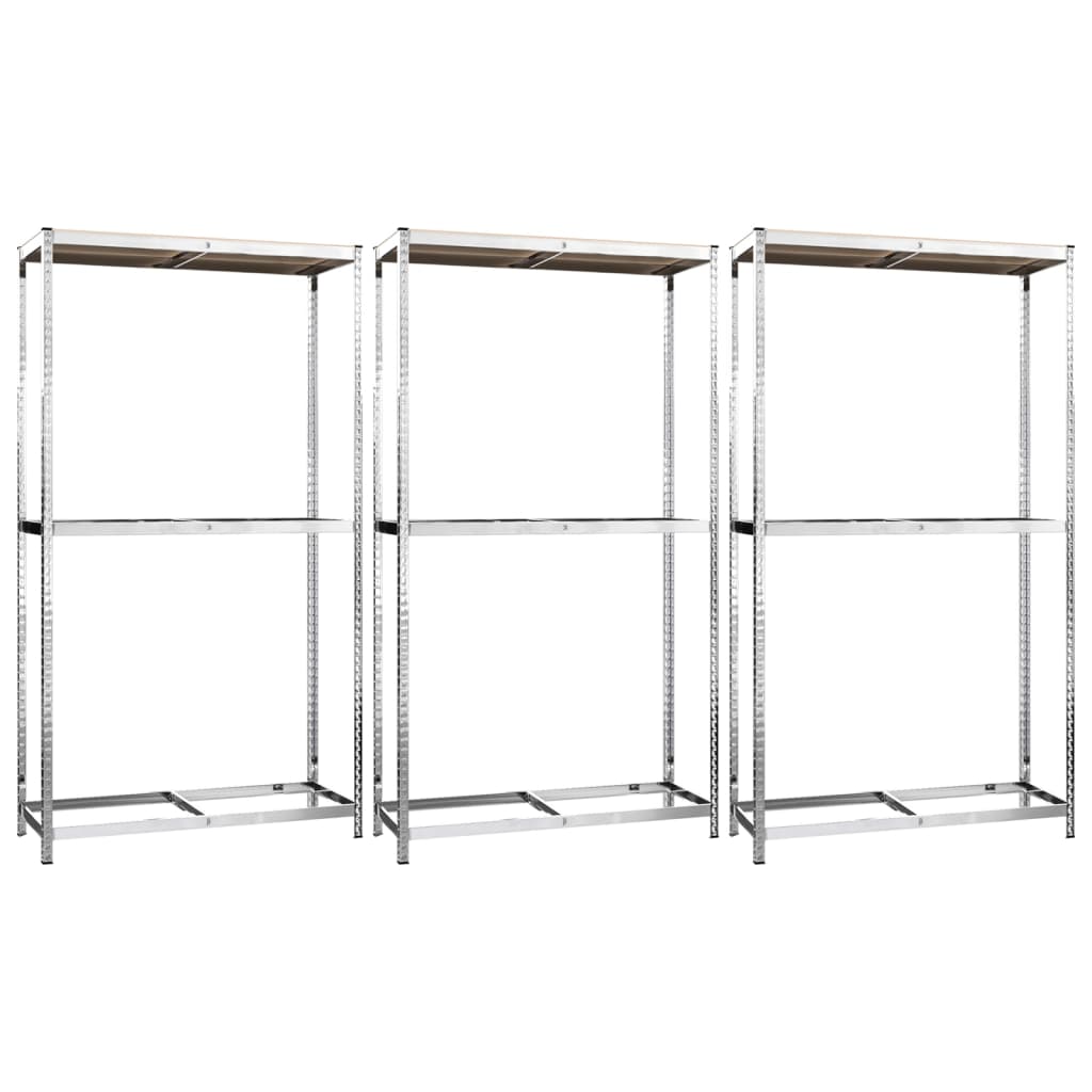 2-Tasoinen Rengasteline 3 Kpl Hopea 110X40X180 Cm Teräs