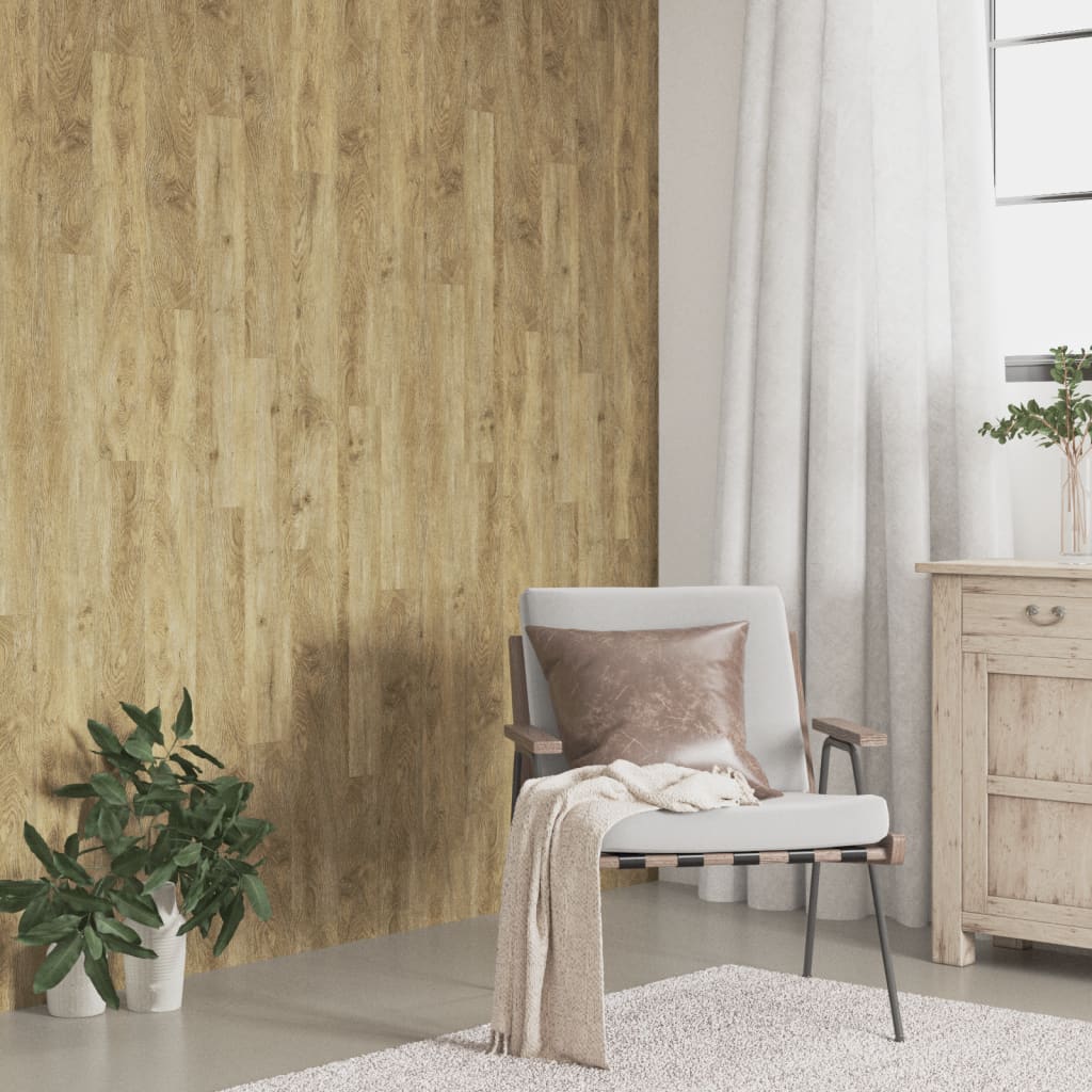 Seinäpaneelit Puutyyli Ruskea Pvc 2,06 M²