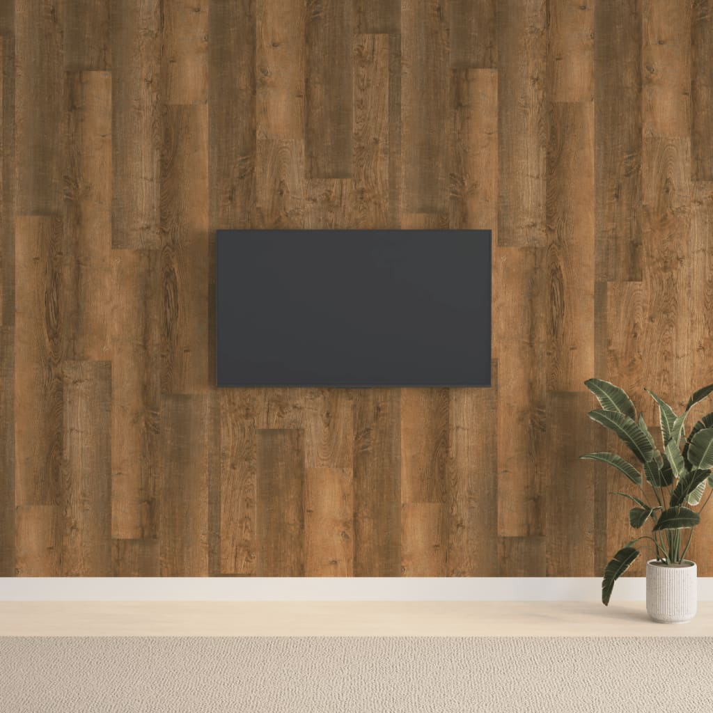 Seinäpaneelit Puutyyli Ruskea Pvc 2,06 M²