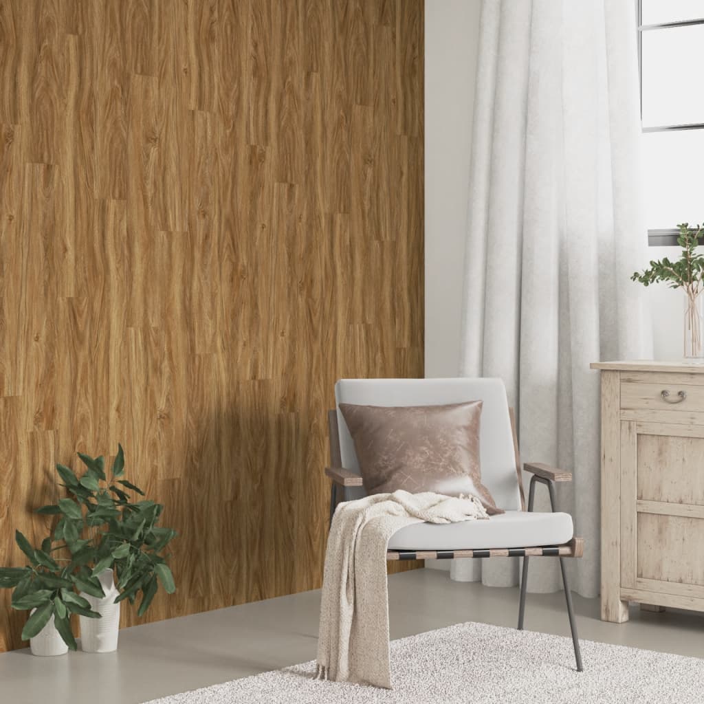 Seinäpaneelit Puutyyli Ruskea Pvc 2,06 M²