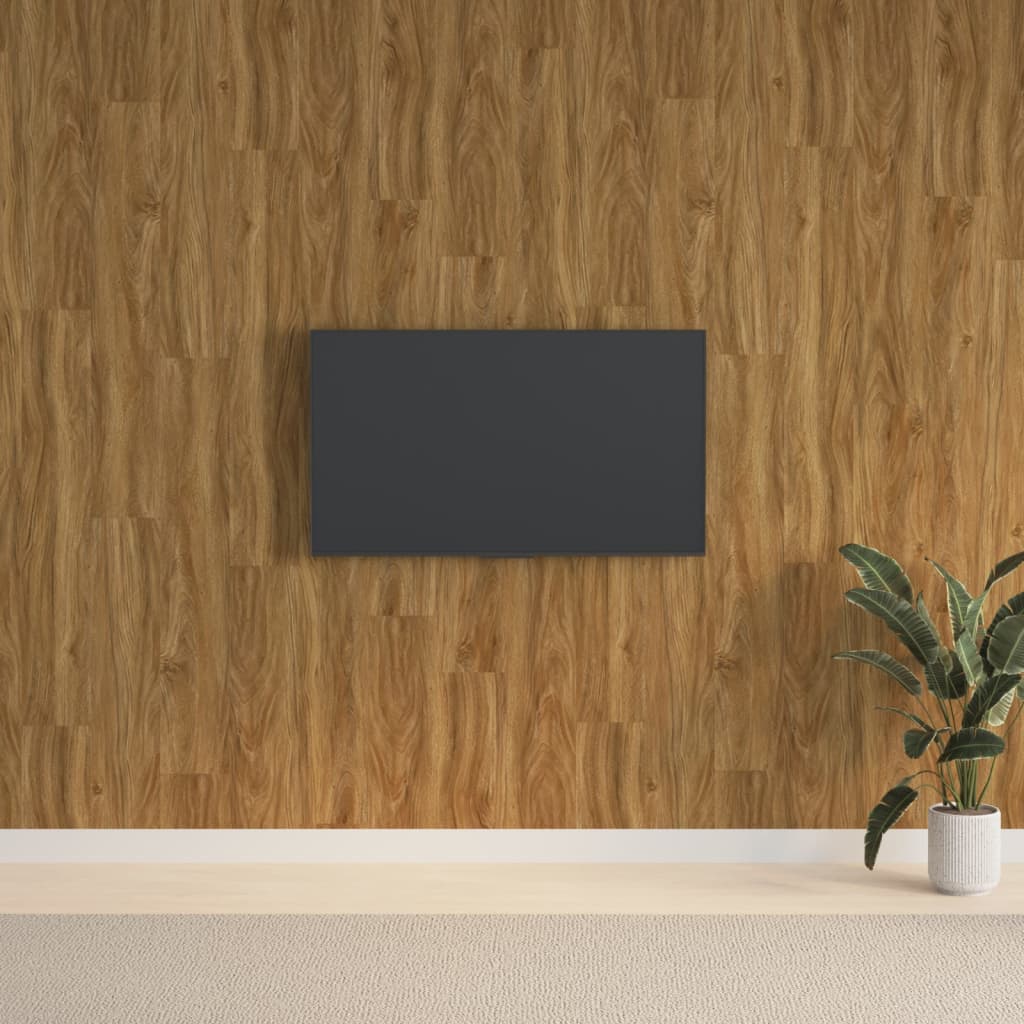 Seinäpaneelit Puutyyli Ruskea Pvc 2,06 M²