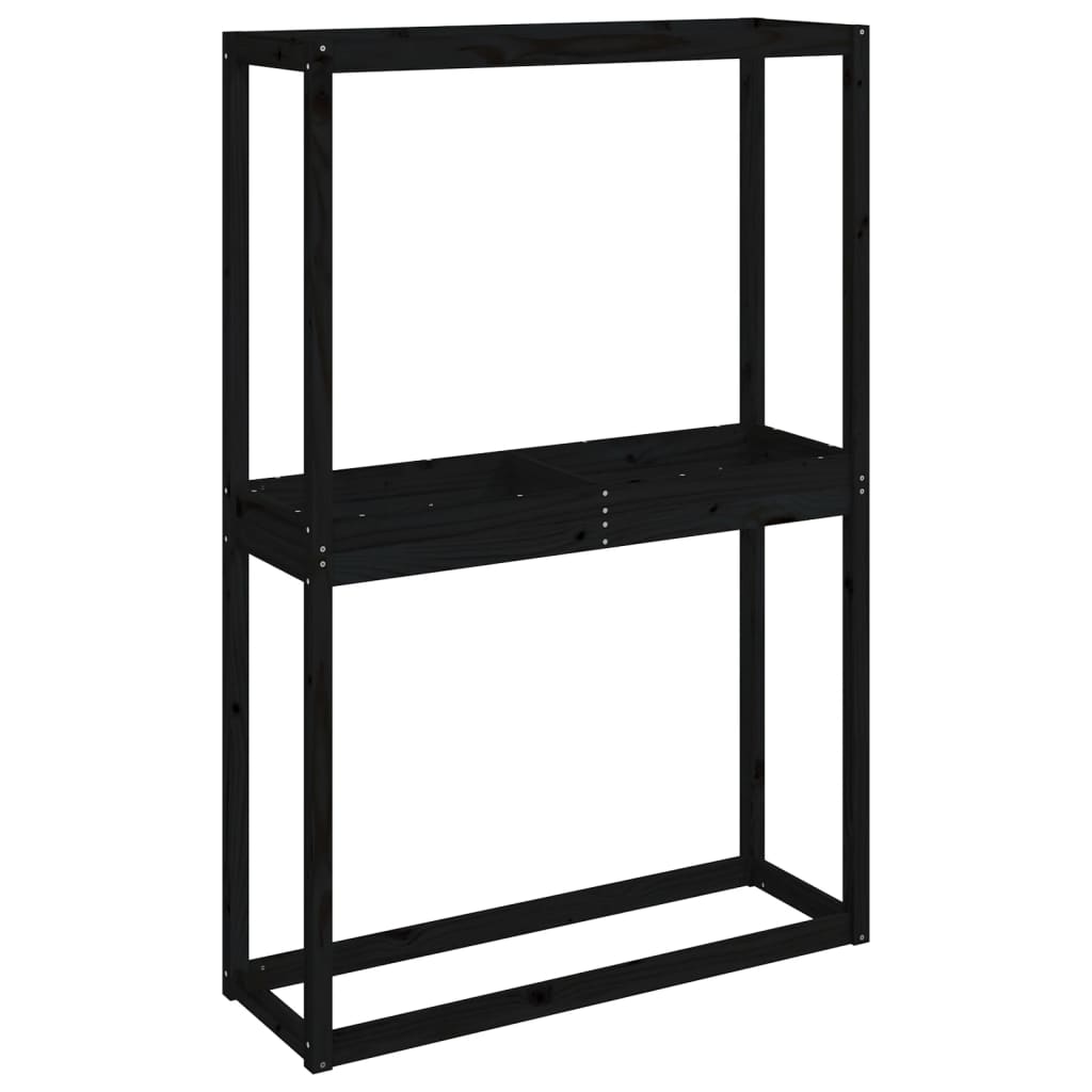 Rengasteline Musta 120X40X180 Cm Täysi Mänty