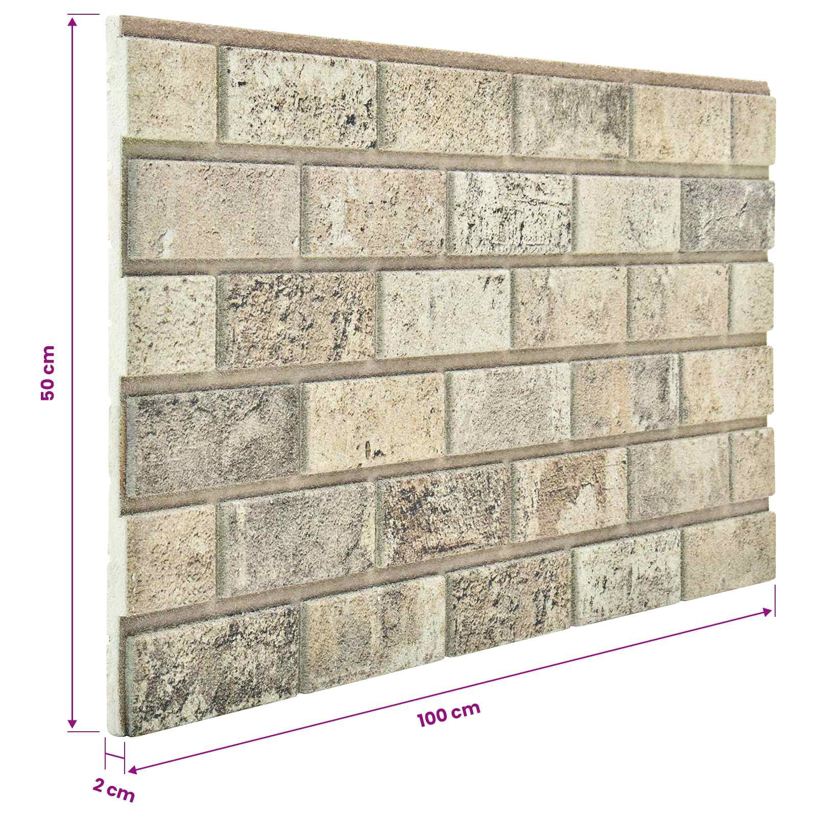 Seinäpaneelit 10 Pcs 100 X 50 Cm Eps Vaahtomuovi