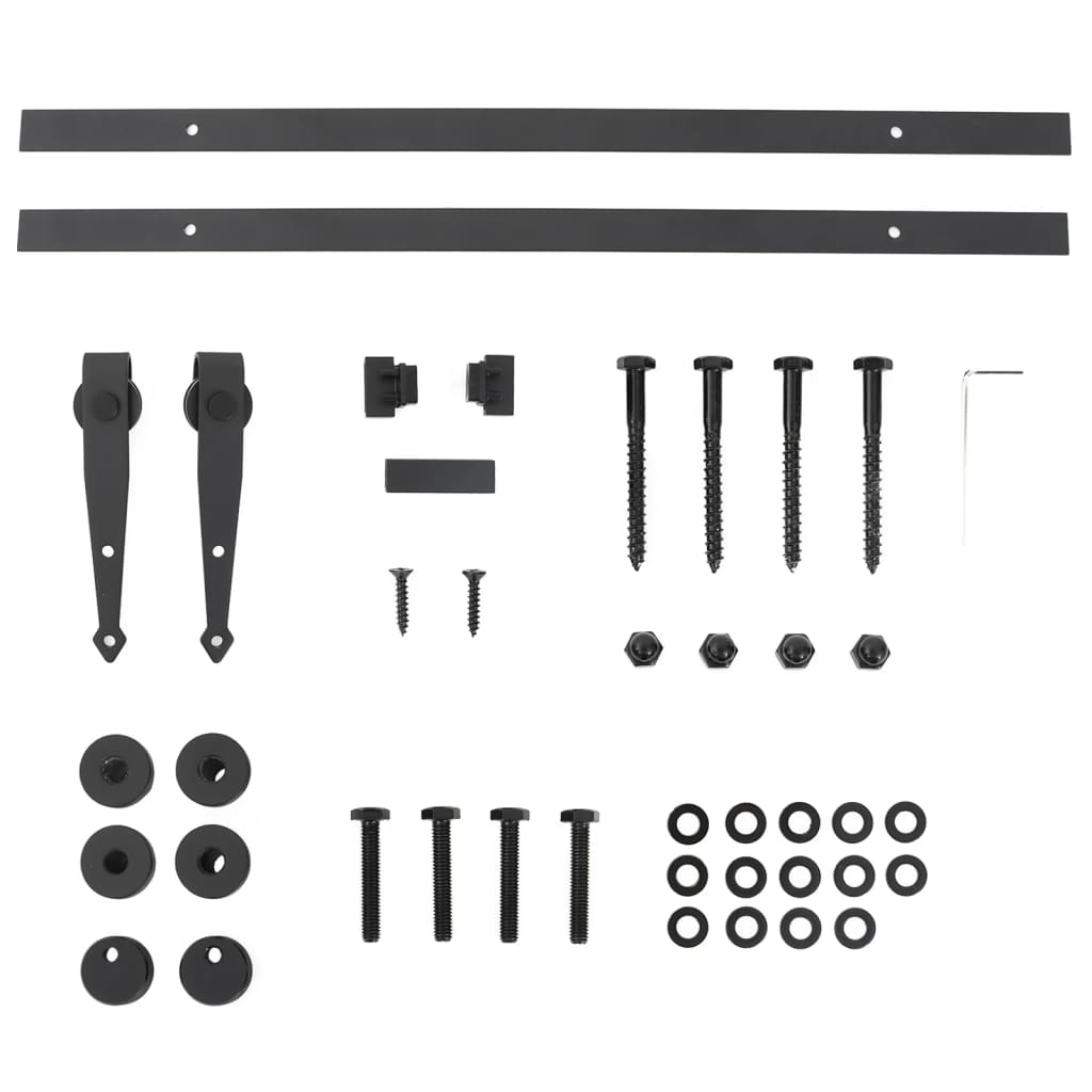Mini Liukuovisarja Kaappiin Musta 122 Cm Hiiliteräs