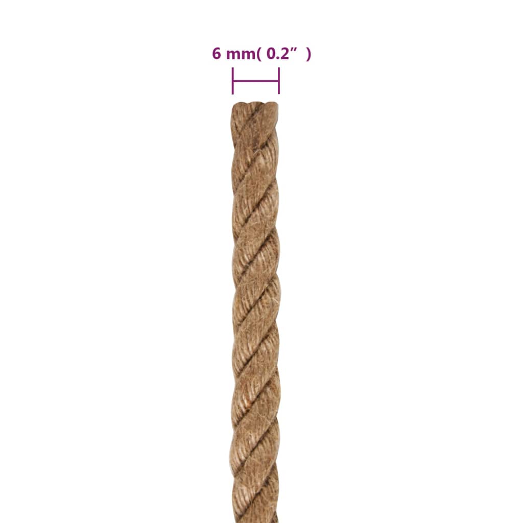 Juuttiköysi 250 M Pitkä 6 Mm Paksu