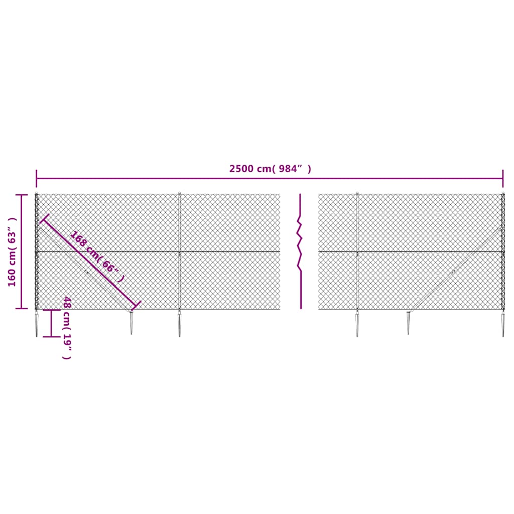 Verkkoaita Maapiikeillä Antrasiitti 1,6X25 M