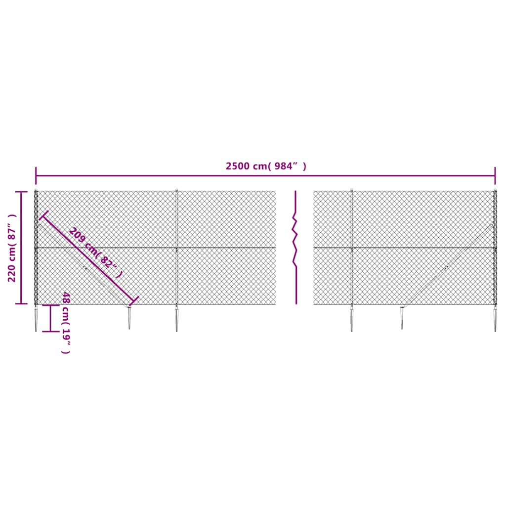 Verkkoaita Maapiikeillä Antrasiitti 2,2X25 M