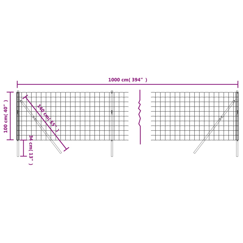 Verkkoaita Vihreä 1X10 M Galvanoitu Teräs